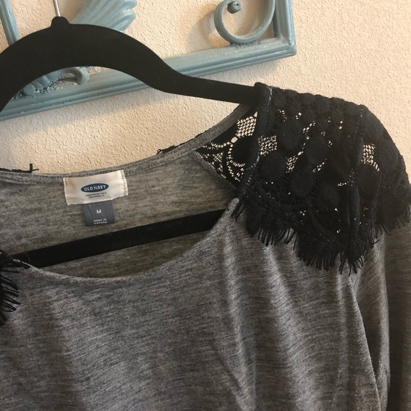 Soft long sleeve t with lace detail - Picture 2 of 2